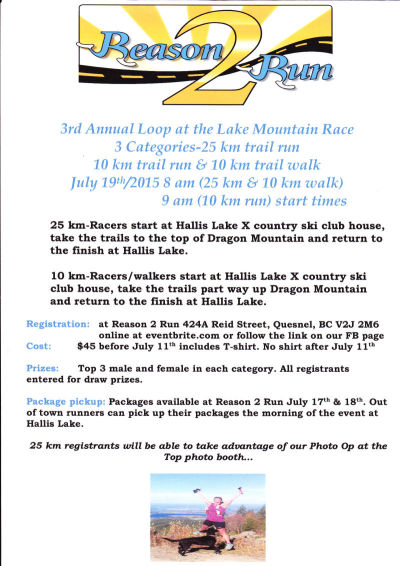 Poster for Loop at the Lake & Mountrain Run